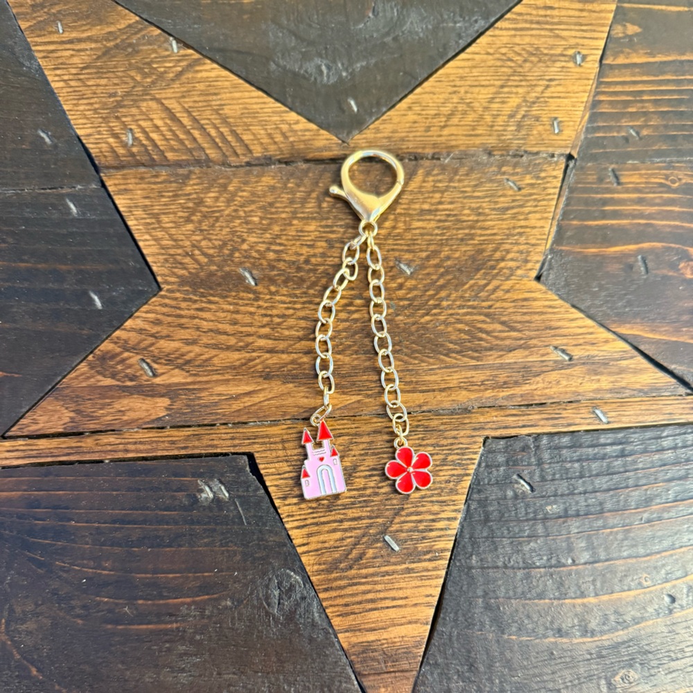 Red Flower and Dress Keychain